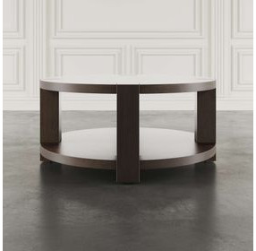 Brownstone Chocolate Brown Round Occasional Tabe Set