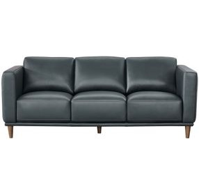 Beckett Midnight Blue Leather Living Room Set