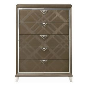 Skylar Dark Champagne 5 Drawer Chest