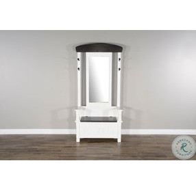 Rustic Refined White Farmhouse 78" Hall Tree