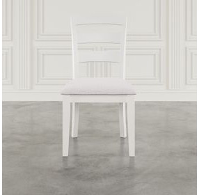 Westport Gray Upholstered Ladder Back Dining Chair Set of 2