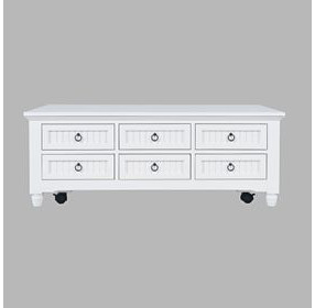 Westport White Rectangular Cocktail Table