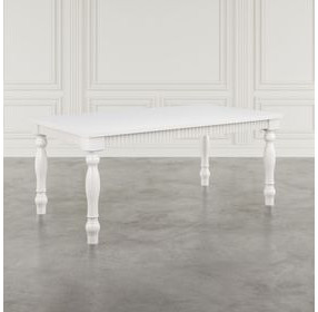 Westport White 72" Extendable Rectangular Dining Room Set