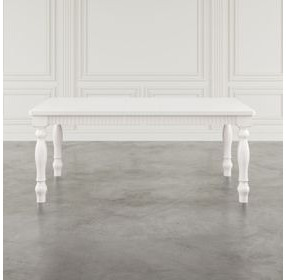 Westport White 72" Extendable Rectangular Dining Table