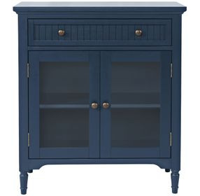 Westport Blue 2 Glass Door Accent Cabinet