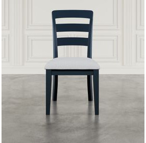 Westport Navy Upholstered Ladderback Dining Chair Set of 2