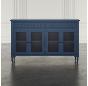 Westport Blue 4 Glass Door Sideboard