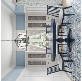 Westport Navy 66" Extendable Oval Dining Table