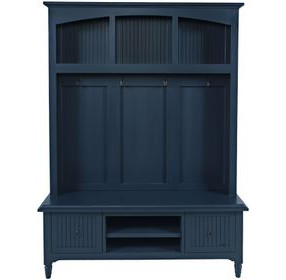 Westport Navy Hall Tree with Storage Bench