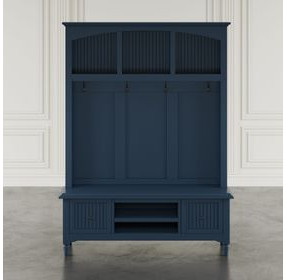 Westport Navy Hall Tree with Storage Bench