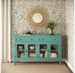 Westport Fern Green 4 Glass Door Sideboard