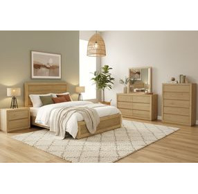 Harper Light Oak Platform Bedroom Set