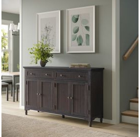 Bridgton Mahogany 4 Door Sideboard Cabinet