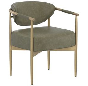 Heloise Ivanhoe Pine Upholstered Dining Arm Chair