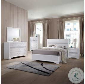 Naima White Youth Panel Bedroom Set