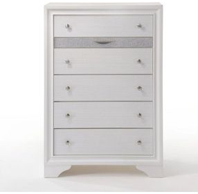 Naima White 5 Drawer Chest