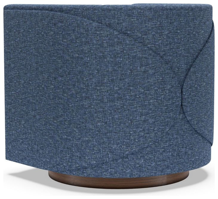 Ingrid Blue Upholstered Swivel Chair