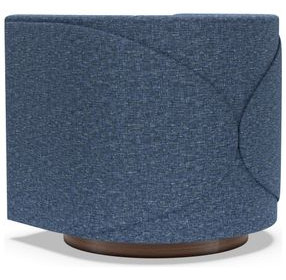 Ingrid Blue Upholstered Swivel Chair