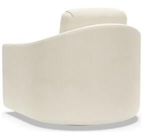 Liz White Upholstered Swivel Chair