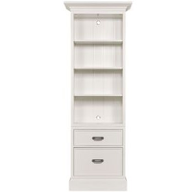 Structures White Bookcase Cabinet with 2 Drawers