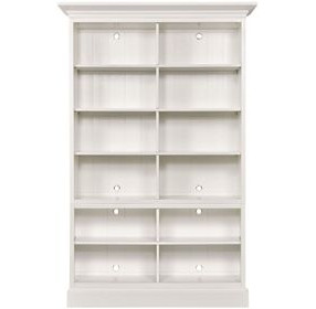 Structures White Double Bookcase with 12 Shelves