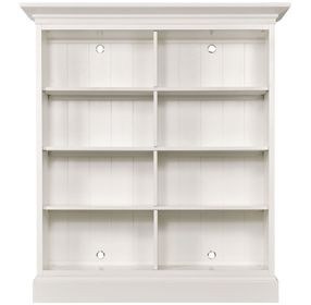 Structures White Double Mid Height Bookcase with 8 Shelves