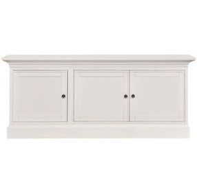 Structures White 81" Entertainment Console with 3 Doors