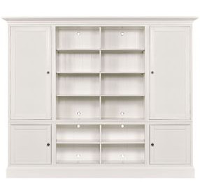 Structures Quad White 4 Door Entertainment Bookcase