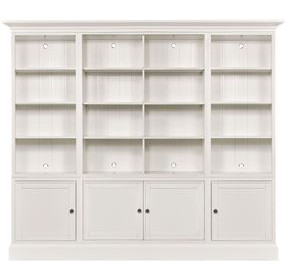 Structures Quad White Display Bookcase with 16 Shelves
