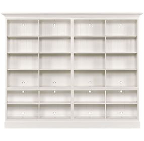 Structures Quad White Bookcase with 24 Shelves