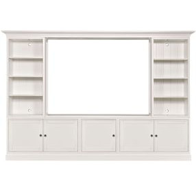 Structures Quintuple White 131" Entertainment Center with 5 Doors