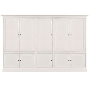 Structures Quintuple White 131" Display Cabinet with 10 Doors