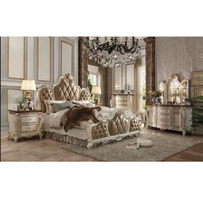 Picardy Antique Pearl and Cherry Oak 5 Drawer Dresser