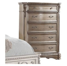 Northville Antique Silver 5 Drawer Chest