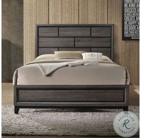 Valdemar Weathered Gray Queen Panel Bed