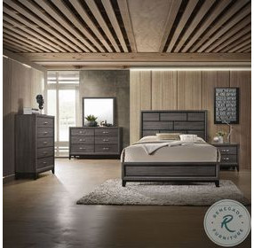Valdemar Weathered Gray Panel Bedroom Set