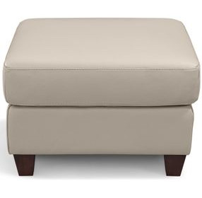 Millbrook Savino Taupe Leather Rectangular Ottoman