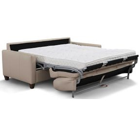 Verona Savino Taupe Leather Queen Sleeper Sofa