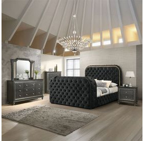 Kaitlyn Metallic Gray 9 Drawer Dresser