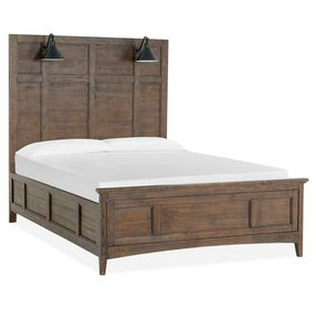 Bay Creek Toasted Nutmeg Queen Panel Bed with LED
