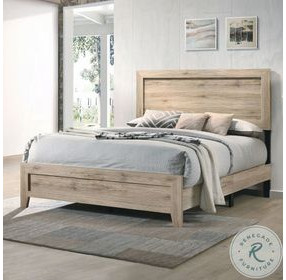 Miquell Natural Eastern King Panel Bed