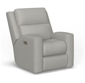 Score Gray Zero Gravity Power Recliner with Power Headrest and USB Charging