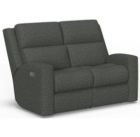 Score Midnight 62" Zero Gravity Power Reclining Loveseat with Power Lumbar and USB Charging