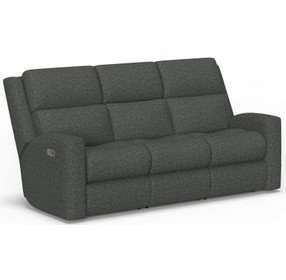 Score Midnight 87" Zero Gravity Power Reclining Sofa with Power Lumbar and USB Charging