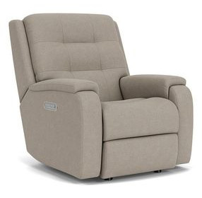 Arlo Gray Rocker Power Recliner with Power Lumbar and USB Charging
