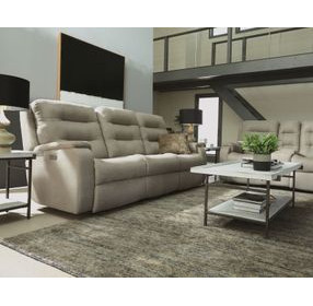 Arlo Gray 87" Triple Power Reclining Sofa with USB Charging