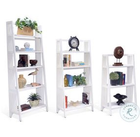 Golden Hearth Marble White 60" Folding Bookcase