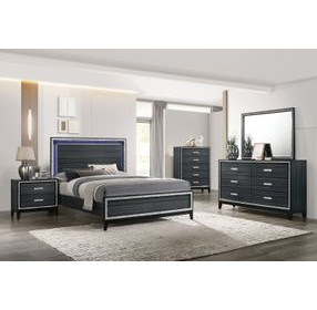 Haiden Weathered Black Rectangular Dresser Mirror