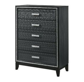 Haiden Weathered Black 5 Drawer Chest