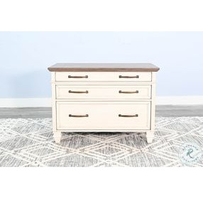 Cozy Luxe White Lateral 3 Drawer File Cabinet